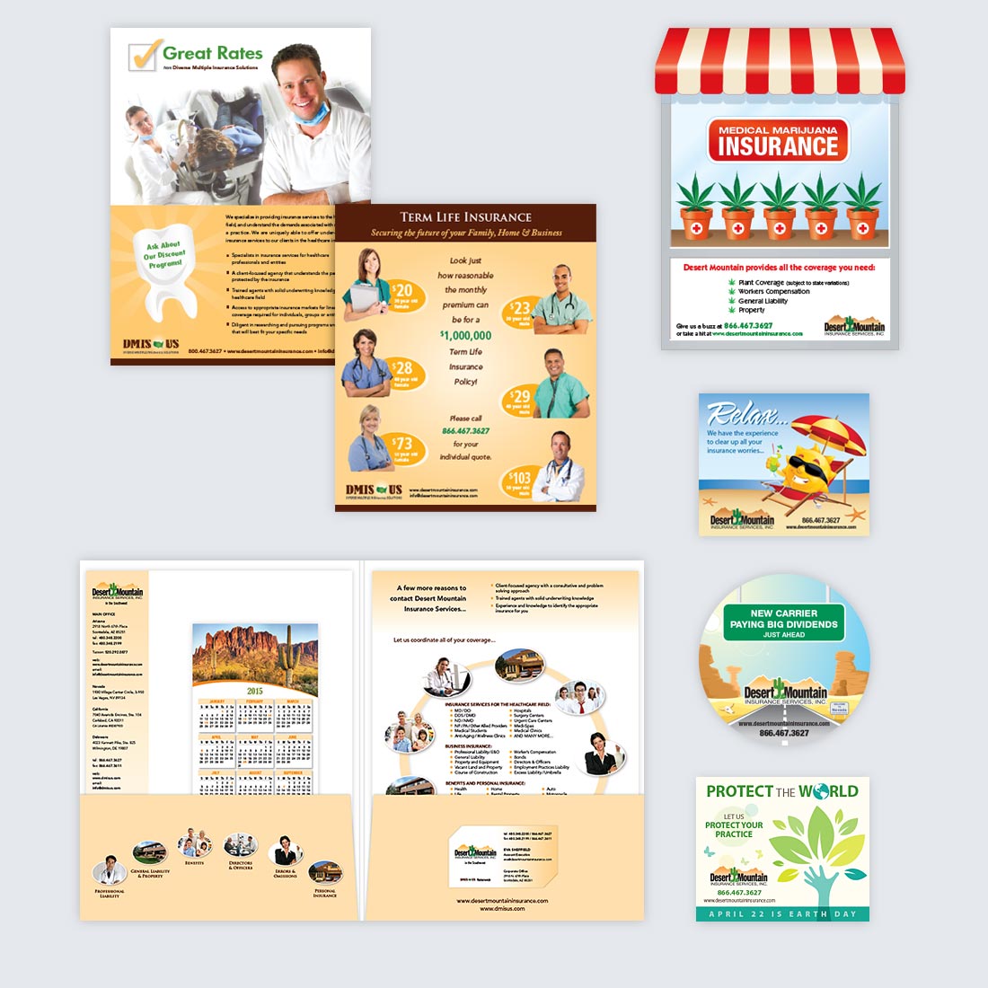 Desert Mountain Insurance graphic design work 1