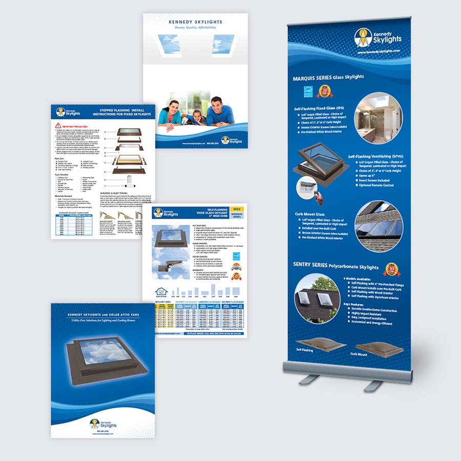 Kennedy Skylights graphic design work 1