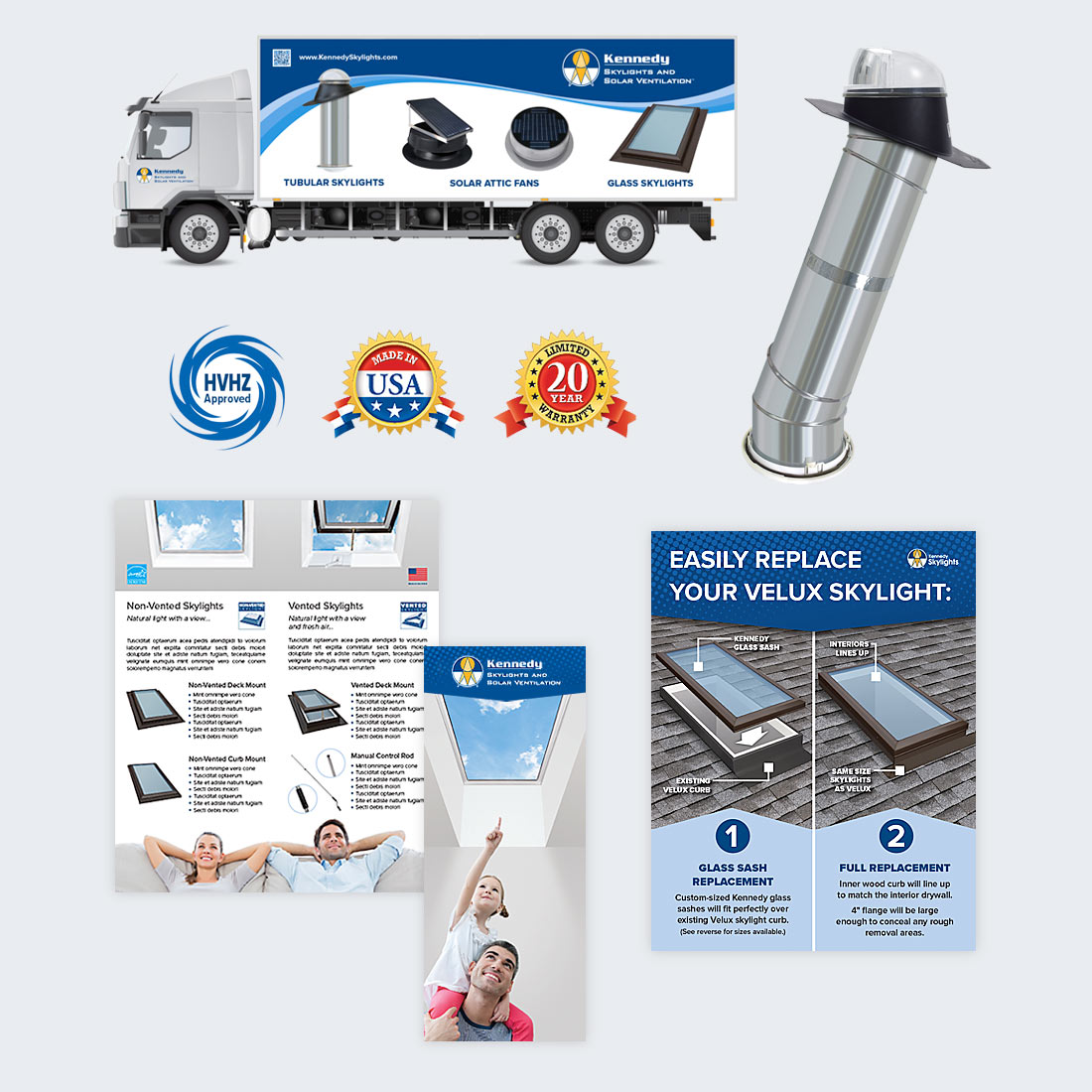 Kennedy Skylights graphic design work 3