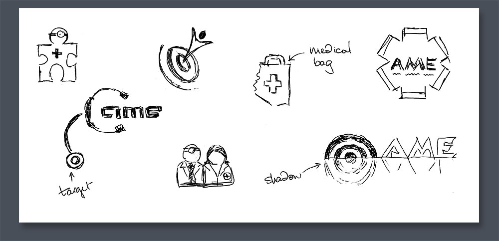 KMS Creative Design process for logos step 1