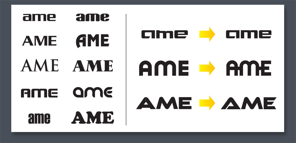 KMS Creative Design process for logos step 2